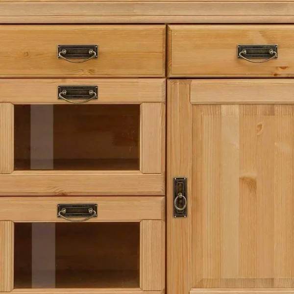 145x84x40 Kommode Aus Holz Mit Glas – Arendu 7