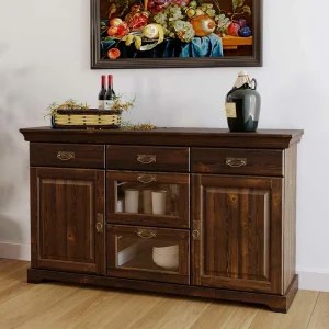 145x84x40 Kommode Mit Glas Im Kolonialstil – Jurcavs 10