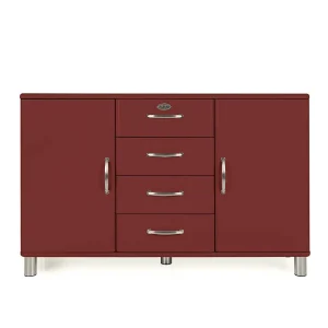 146x92x41 Sideboard In Dunkelrot – Tunes 10