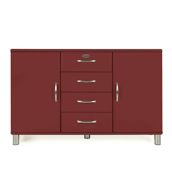 146x92x41 Sideboard In Dunkelrot – Tunes 3