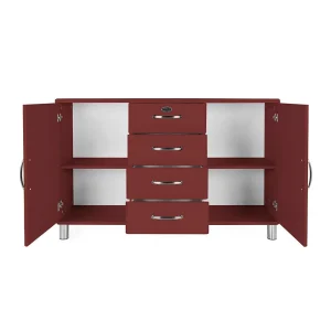 146x92x41 Sideboard In Dunkelrot – Tunes 16