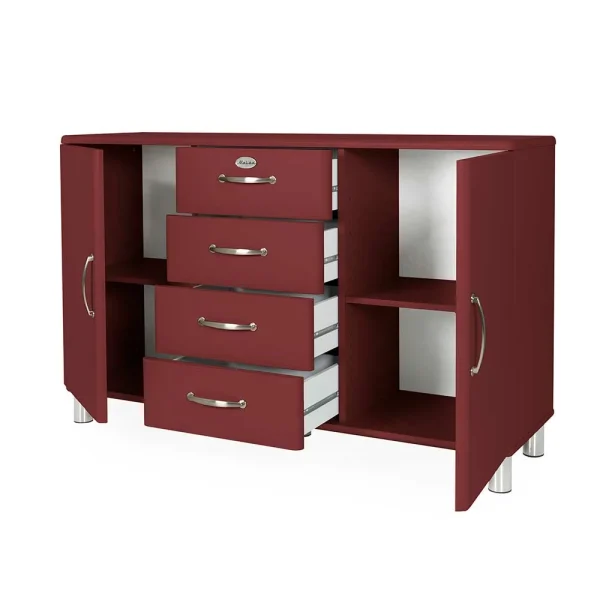 146x92x41 Sideboard In Dunkelrot – Tunes 7