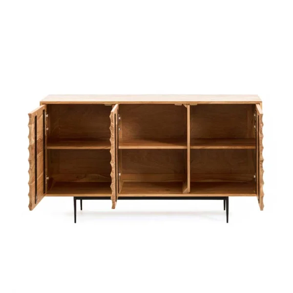 147x81x41 Türen-Sideboard Aus Massiver Akazie – Olvinas 6