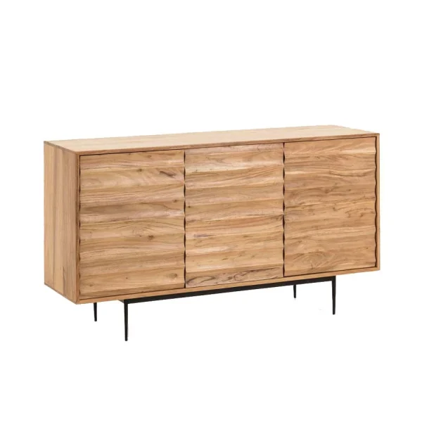 147x81x41 Türen-Sideboard Aus Massiver Akazie – Olvinas 1