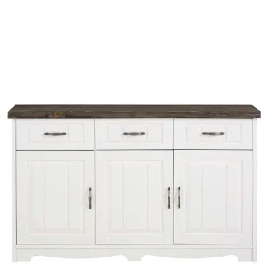 148x91x37 Sideboard In Weiß & Grau Aus Kiefer – Ayrinu 12