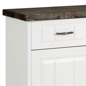 148x91x37 Sideboard In Weiß & Grau Aus Kiefer – Ayrinu 16