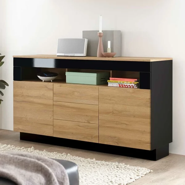 149x85x43 Wohnzimmer Kommode Zweifarbig – Fincaldon 3