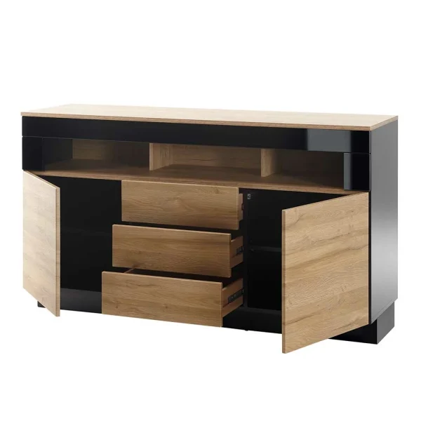 149x85x43 Wohnzimmer Kommode Zweifarbig – Fincaldon 5