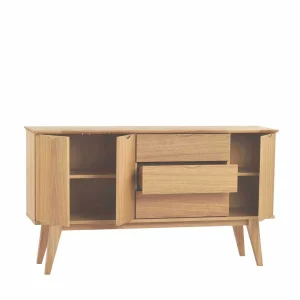 150 Cm Breites Holz Sideboard In Eiche – Number 12