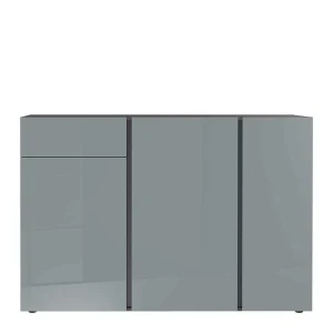 150x104x42 Kommode In Silber Grau & Dunkelgrau – Owiconta 10