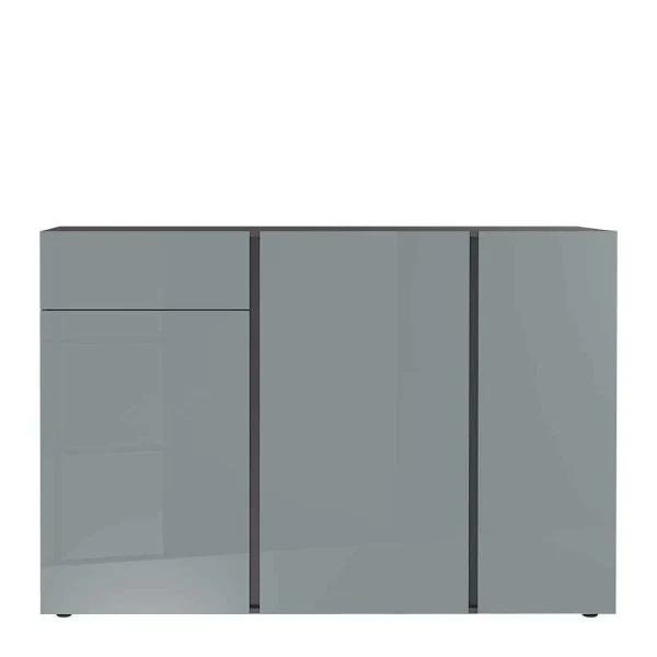 150x104x42 Kommode In Silber Grau & Dunkelgrau – Owiconta 3