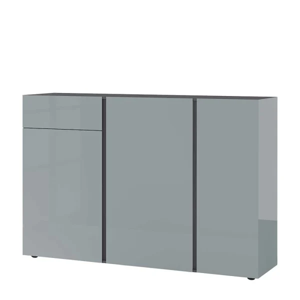 150x104x42 Kommode In Silber Grau & Dunkelgrau – Owiconta 1