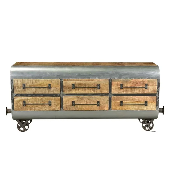 150x66x43 Design Kommode Im Zugwaggon Look – Bahiro 3
