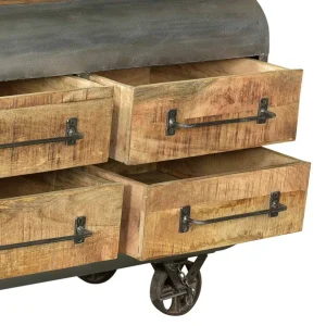 150x66x43 Design Kommode Im Zugwaggon Look – Bahiro 16