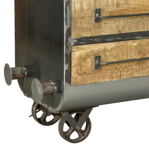 150x66x43 Design Kommode Im Zugwaggon Look – Bahiro 7