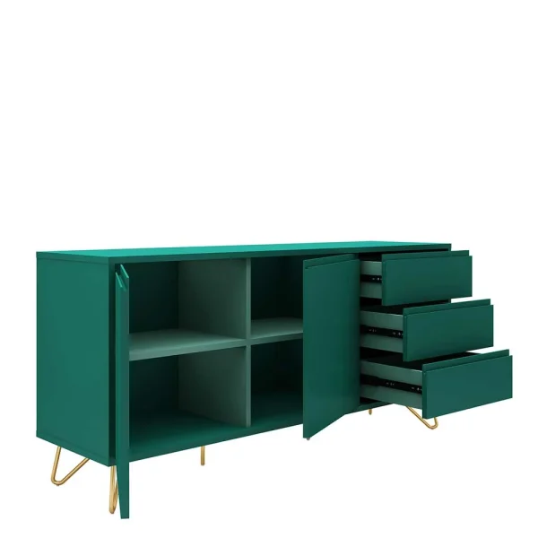 150x70x40 Sideboard In Grün & Gold – Ricriava 5