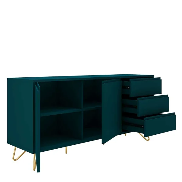 150x70x40 Sideboard In Petrol Mit Hairpin Legs – Addictet 5