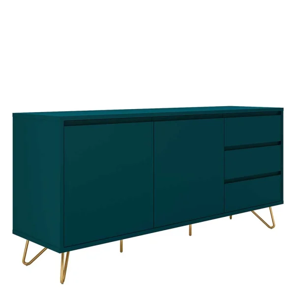150x70x40 Sideboard In Petrol Mit Hairpin Legs – Addictet 1