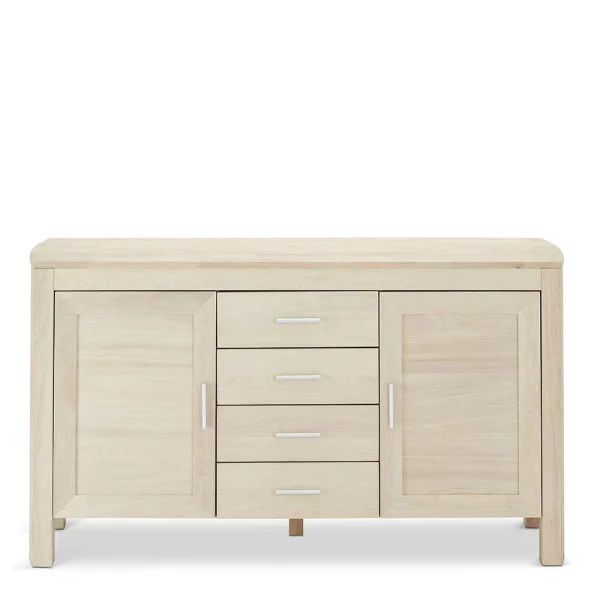 150x82x42 Kombi-Kommode In Weiß Geölt – Inviama 3