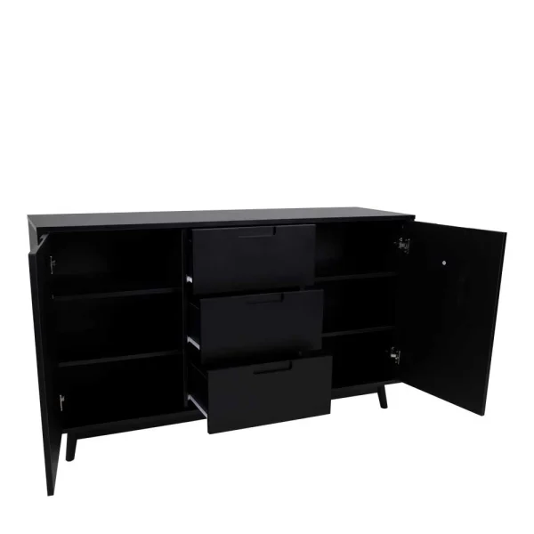 150x86x45 Scandi Style Sideboard In Schwarz – Vigadru 4