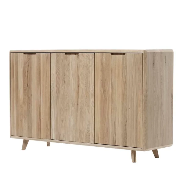 150x90x42 Türen-Sideboard Aus Wildeiche Bianco – Aicandus 1