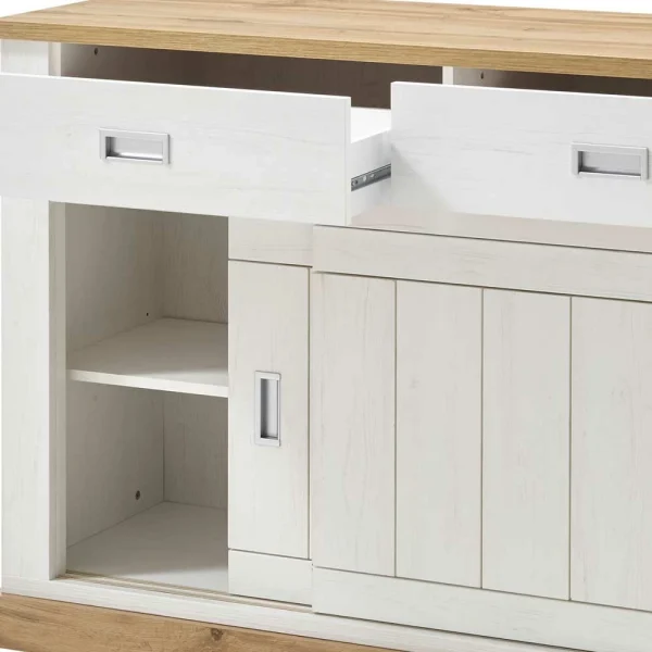 150x95x50 Landhaus Kommode Mit Schiebetüren – Helkaska 6