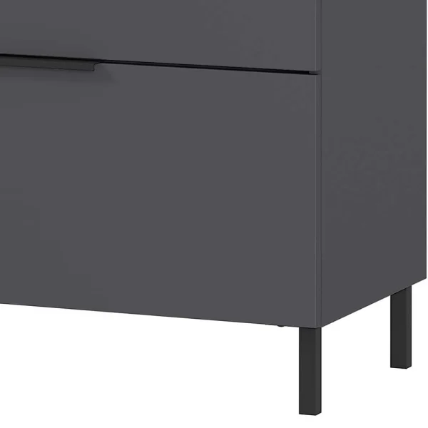151x98x40 Hohe Kombi-Kommode In Dunkelgrau – Lurys 5