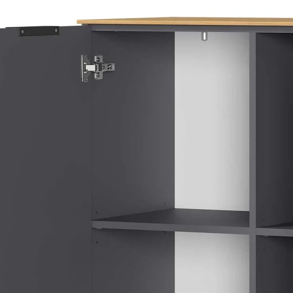 151x98x40 Hohe Kombi-Kommode In Dunkelgrau – Lurys 6