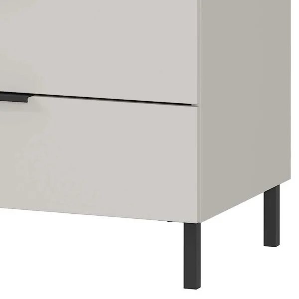 151x98x40 Kombi Kommode In Hellgrau & Nussbaum – Anlogian 7