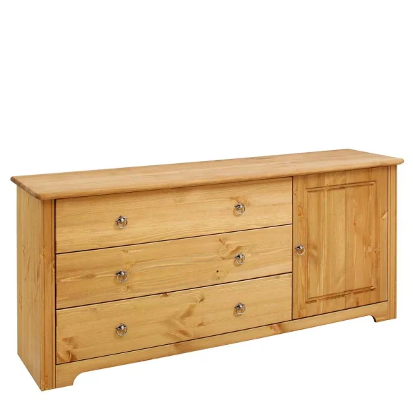 152x68x38 Holzkommode Mit 3 Breiten Schubladen – Imressa 1