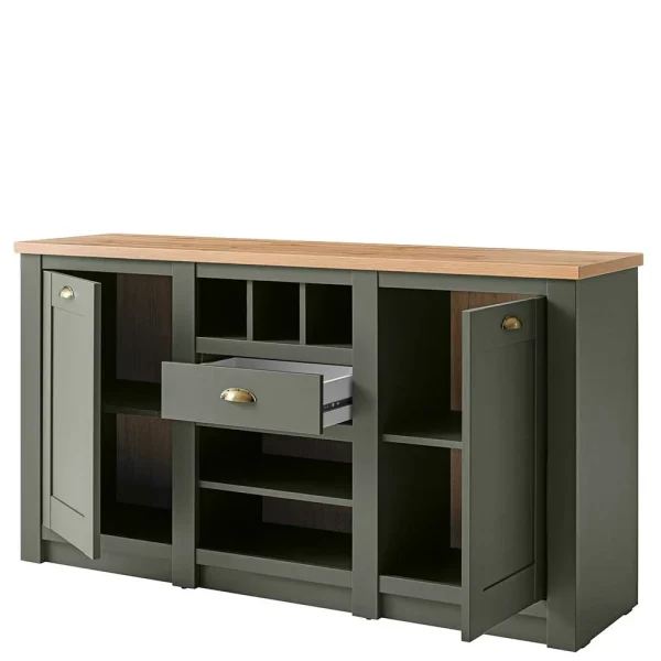 152x83x45 Landhaus Anrichte In Graugrün – Eylan 5
