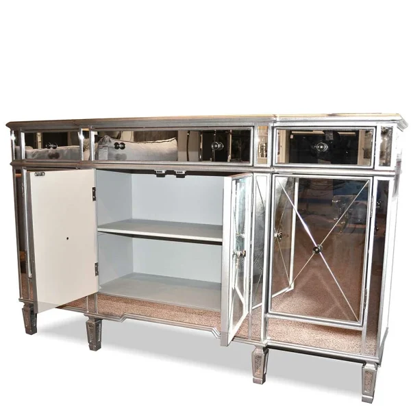 152x91x36 Design Sideboard Verspiegelt – Rulyna 4