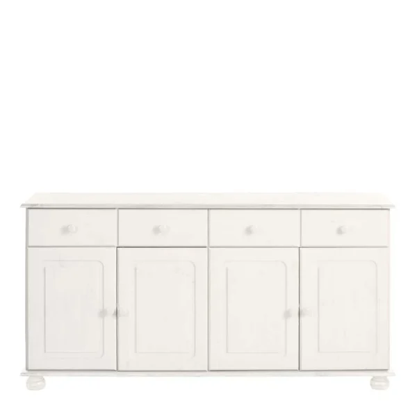156x77x34 Kiefer Sideboard In Weiß Lasiert – Oncerta 5