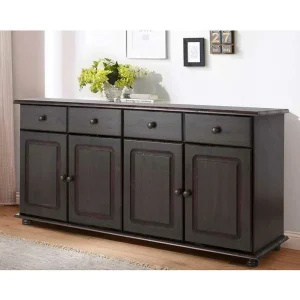 156x77x34 Landhaus-Sideboard In Dunklem Braun Wenge – Truscava 10