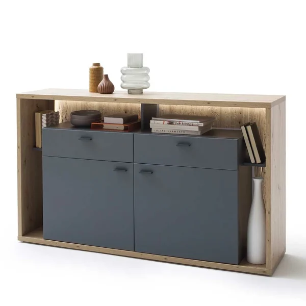 156x91x40 Design Sideboard In Eiche Optik – Dalavera 3