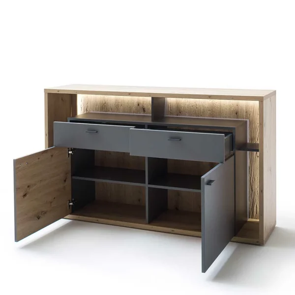 156x91x40 Design Sideboard In Eiche Optik – Dalavera 4