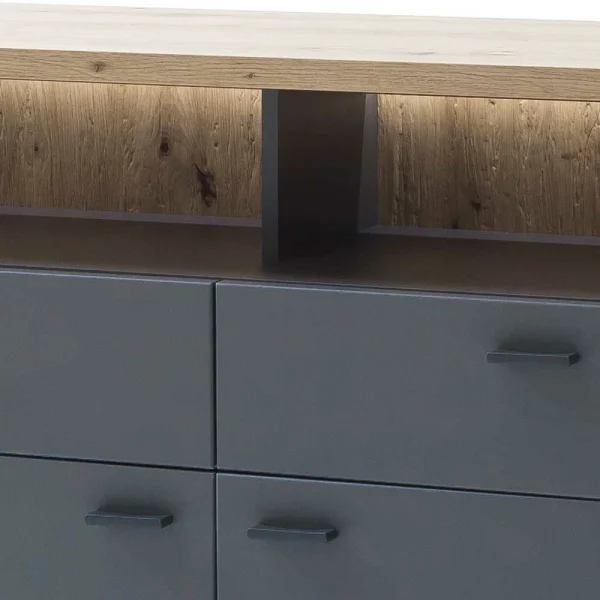 156x91x40 Design Sideboard In Eiche Optik – Dalavera 7
