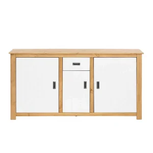 158x80x35 Holz Sideboard In Weiß & Natur – Endriesca 12