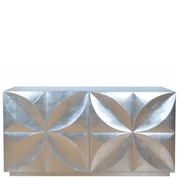 158x87x40 2-türige Kommode In Silber – Cilienda 4