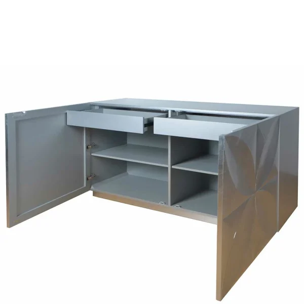 158x87x40 2-türige Kommode In Silber – Cilienda 6