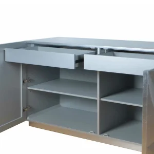 158x87x40 2-türige Kommode In Silber – Cilienda 18