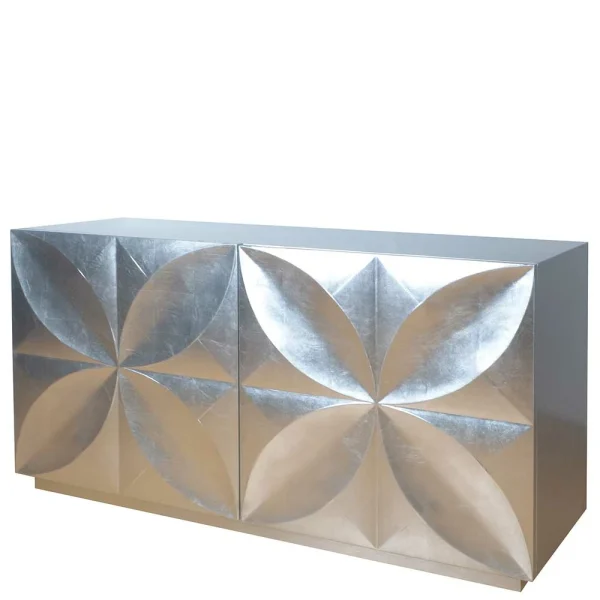 158x87x40 2-türige Kommode In Silber – Cilienda 1