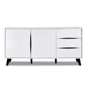 160x80x40 Sideboard In Weiß & Schwarz – Vasdov 12