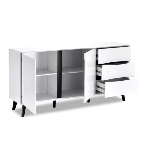 160x80x40 Sideboard In Weiß & Schwarz – Vasdov 14