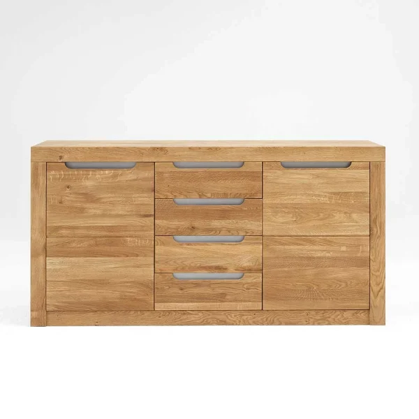 160x82x44 Massives Sideboard Aus Wildeiche Bianco – Jiango 3