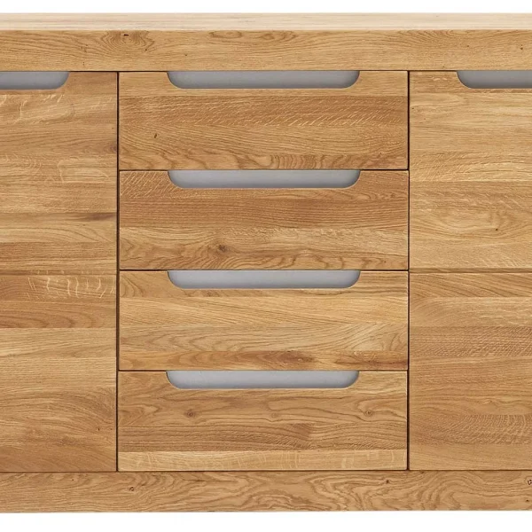 160x82x44 Massives Sideboard Aus Wildeiche Bianco – Jiango 5