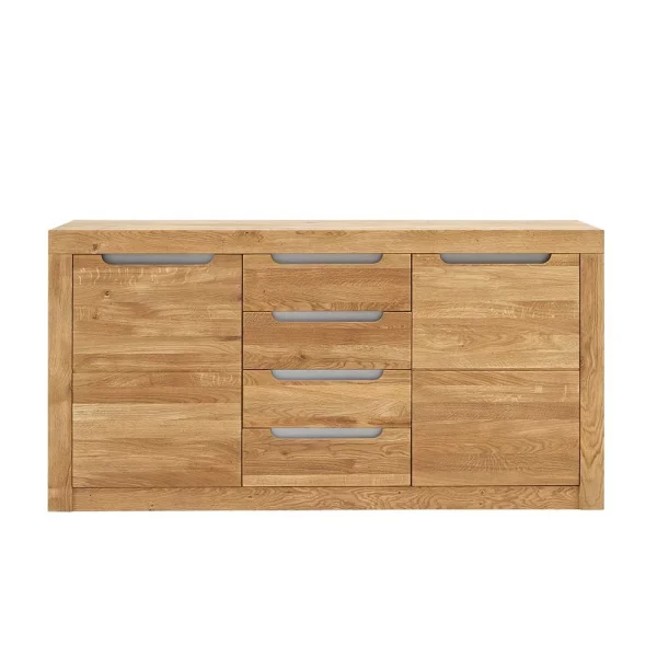 160x82x44 Massives Sideboard Aus Wildeiche Bianco – Jiango 1
