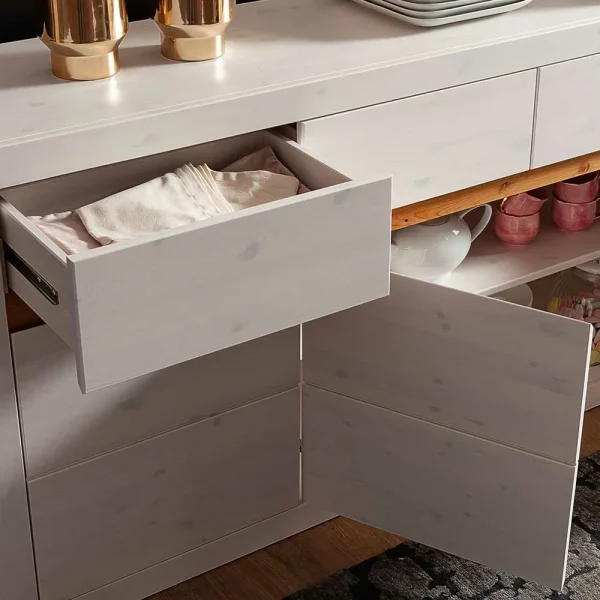 160x85x42 Kiefer Sideboard Gebeizt & Lackiert – Meuvrun 5
