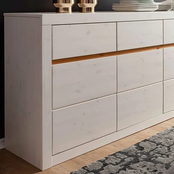 160x85x42 Kiefer Sideboard Gebeizt & Lackiert – Meuvrun 6