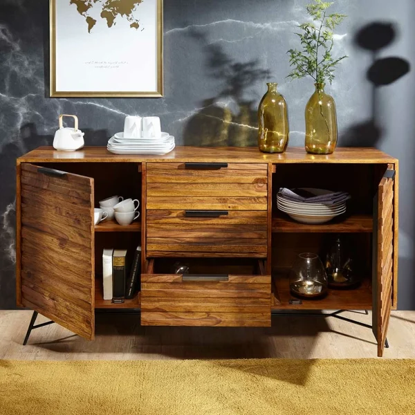 160x88x40 Sideboard Aus Massivem Holz – Dicna 4